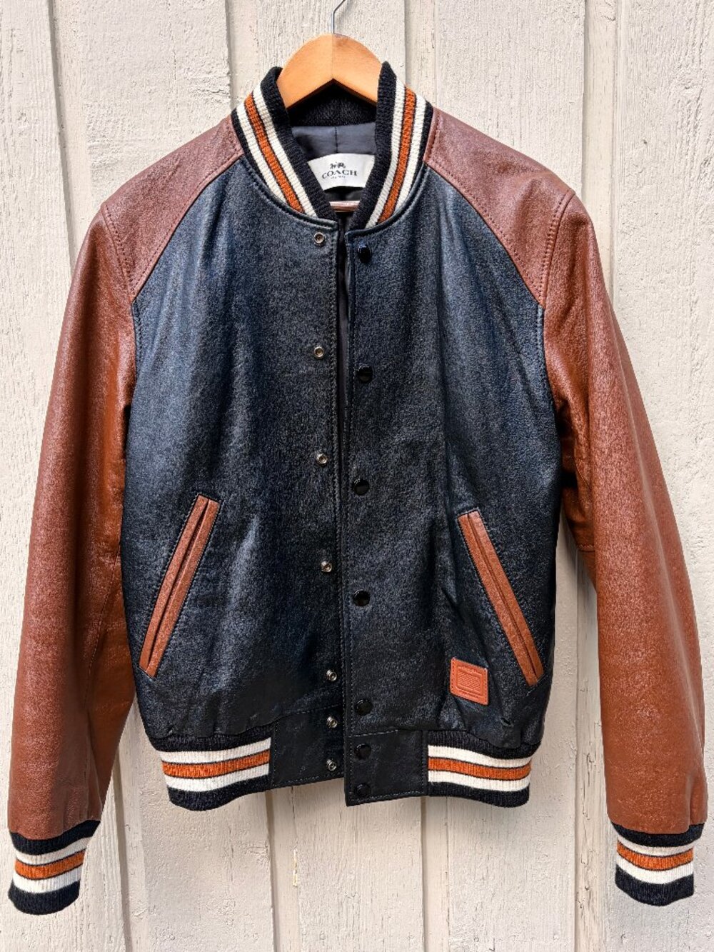 Coach Leather Varsity Jacket